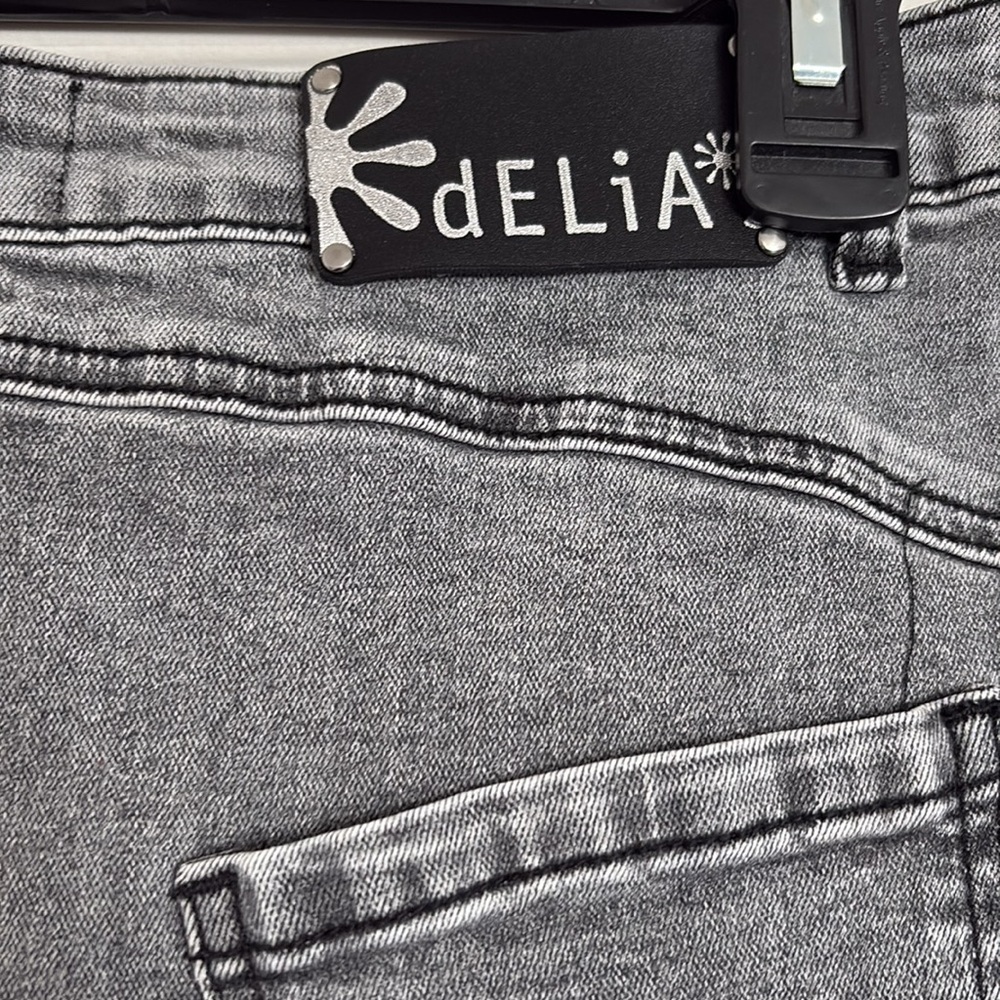 Delia’s Dolls Kill Gray Denim Maxi Skirt Slight Cargo Pockets NWOT✨Sz Small - Picture 6 of 7